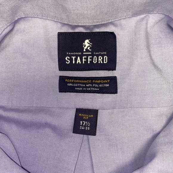Stafford Performance Pinpoint dress shirt - Picture 7 of 7